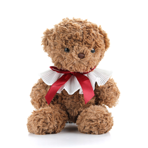 Small Soft Bear Stuffed Animal Toys Cute Bear for Kids Collar Teddy Bear 
