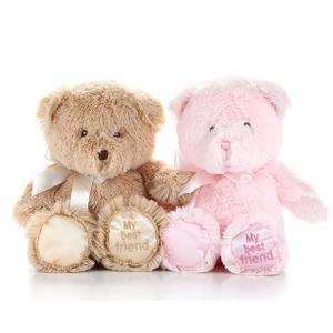 My Best Friends Teddy Bear Pink Plush Bear Brown Stuffed Bear Custom My Best Friends Bear