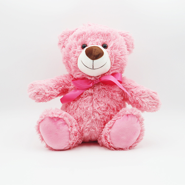 Pink Teddy Bear with Bowknot Plush Stuffed Animal Soft Toy Gift for Kids And Adults