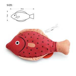 Catnip Refillable Toy Cute Catnip Toys Fish Shape Plush Toys for Cat Custom Stuffed Animal Toys for Pet