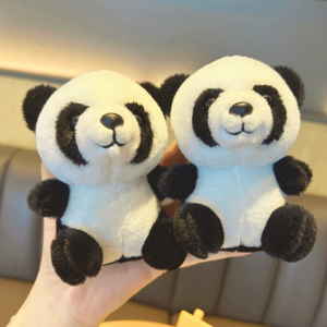 Plush Panda Keychain Toy Adorable Stuffed Animal Ornament for Backpacks and Gifts