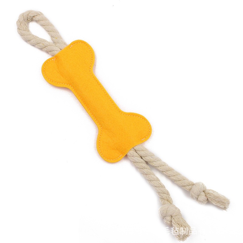 Dog Toys Pet Chew Toys Dog Bone Shape Toys With Rope Clean Dog Tooth Toys