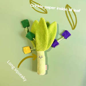Plush Vegetable Pet Toys Stuffed Squeaky Toys Cute Plush Dog Toys With Crinkle Paper Custom Dog Plush Toys